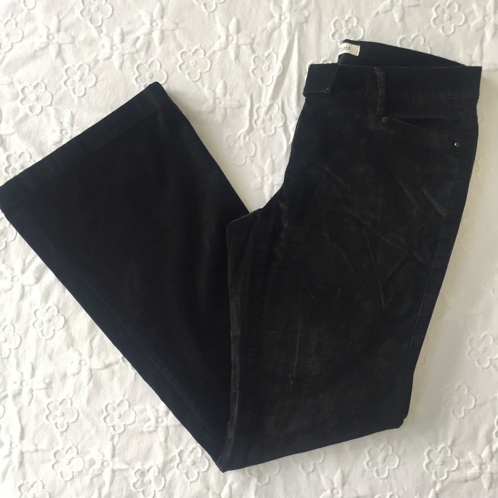 WHBM Black Velvet Ladies Pant Sz 6R